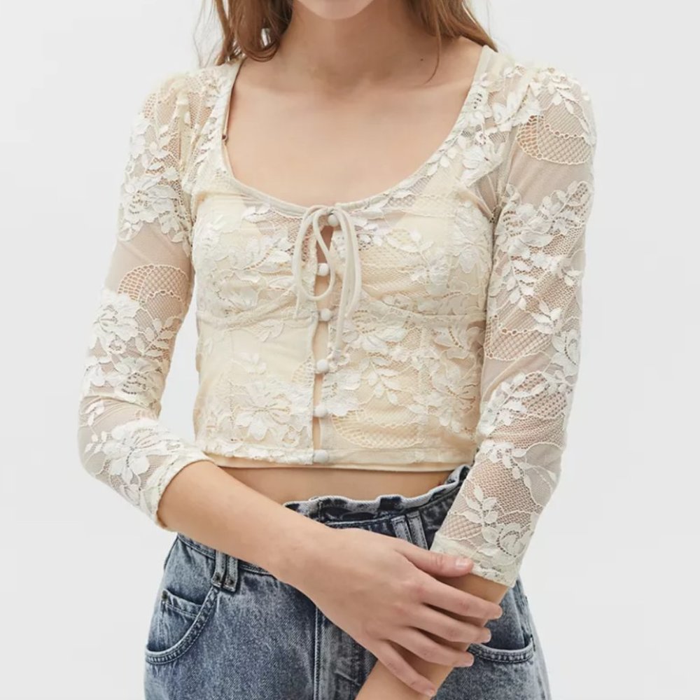 Out From Under Lace Crop Top